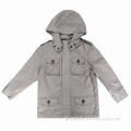 Boy's Casual Jackets, Made of 100% PU Layer Polyester Canvas Plus